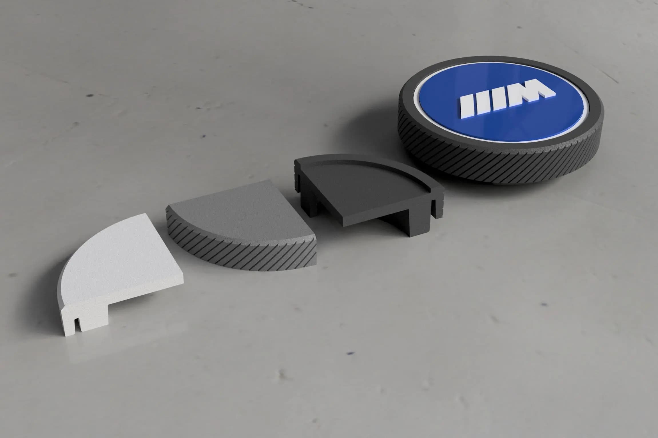 Four different prototype designs showcasing our iterative development process, where products are test-fitted and mechanically validated before final production in Light Mode
